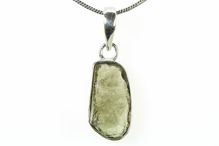 Green Moldavite Tektite Pendant ( g) - Czech Republic #321666